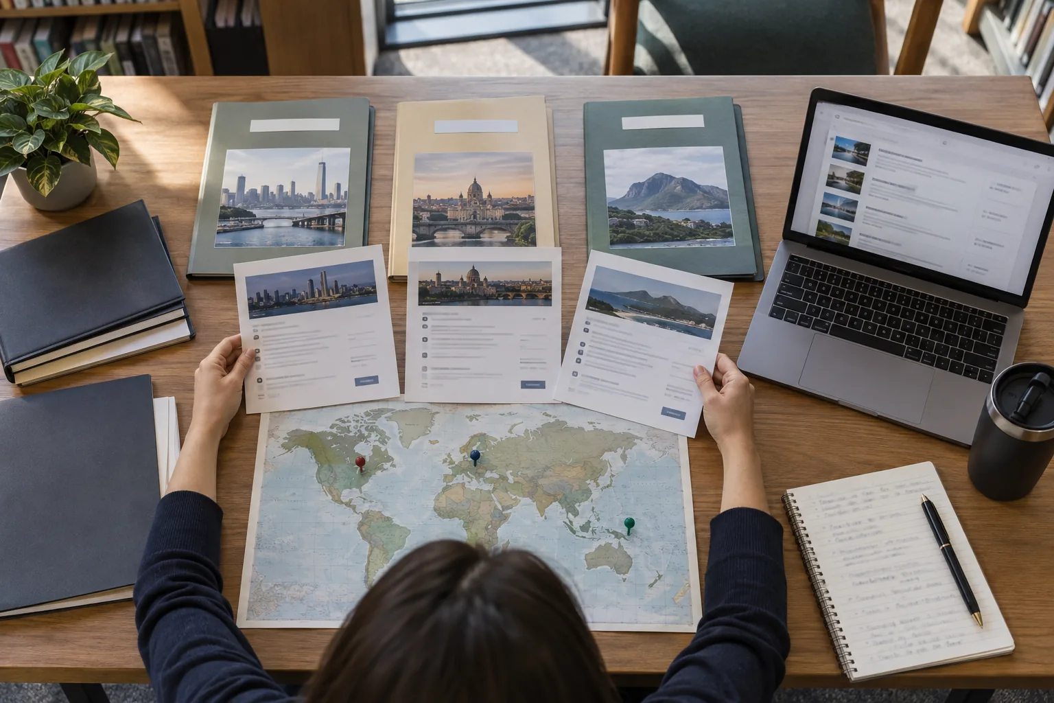 Applicant comparing targeted overseas job opportunities